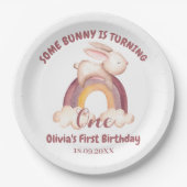 Een Bunny verandert 1 Bunny 1st Birthday Papieren Bordje (Voorkant)
