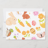 Een Bunny verandert een Bunny 1st Birthday party Kaart (Achterkant)