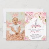 Een bunny verjaardagsuitnodiging kaart (Voorkant)