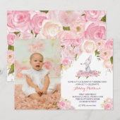 Een bunny verjaardagsuitnodiging kaart (Voorkant / Achterkant)