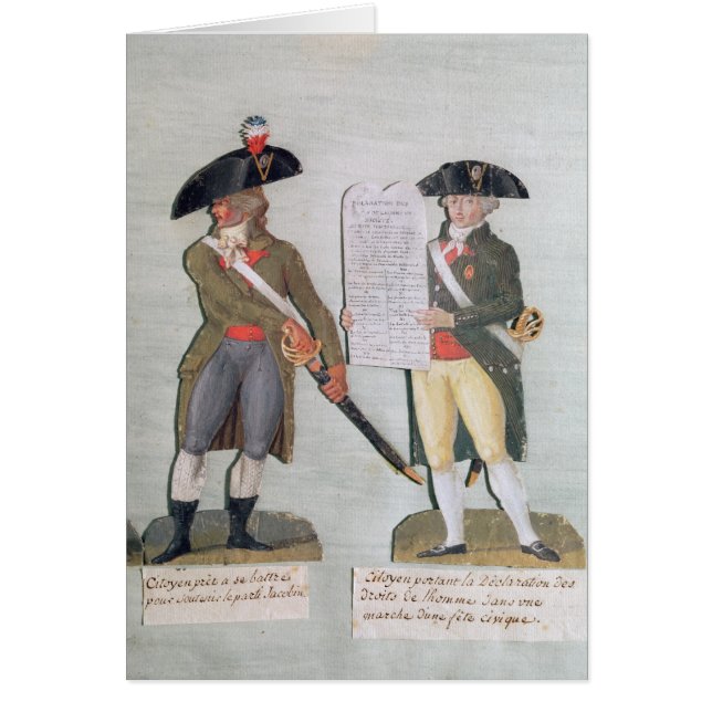 Een burger die klaar is om te vechten en een burge (Voorkant)