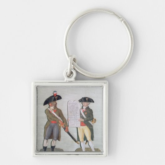 Een burger die klaar is om te vechten en een burge sleutelhanger (Voorkant)