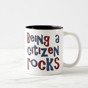 Een burger Rocks zijn Tweekleurige Koffiemok