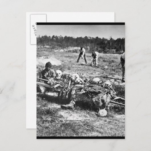 Een Burial Party on the Battle-Field of Cold Harbo Uitnodiging Briefkaart (Voorkant / Achterkant)