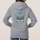 Een busje genaamd Gogh. Camping en Surfer Unisex Hoodie (Achterkant)