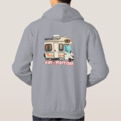 Een busje genaamd Morrison. Camping en Surfer Unis Hoodie (Achterkant)