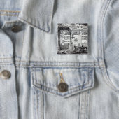 Een busruimte vierkante button 5,1 cm (In situ)