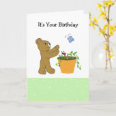 Een 'Butterfly Birthday'-ontwerp zoeken Kaart (Gele Bloem)