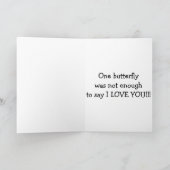 ÉÉN BUTTERFLY WAS NIET GENOEG OM TE ZEGGEN "IK HOO FEESTDAGEN KAART (Binnen)