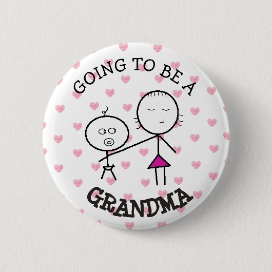 Een Button van de grootma-aankondiging (Voorkant)