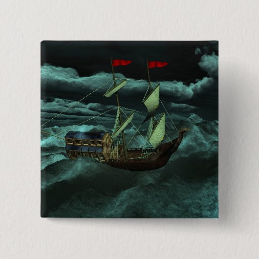 Een Button van Zee in de natuur en in de storm (Voorkant)