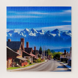Een buurtstraat in Nieuw-Zeeland Legpuzzel