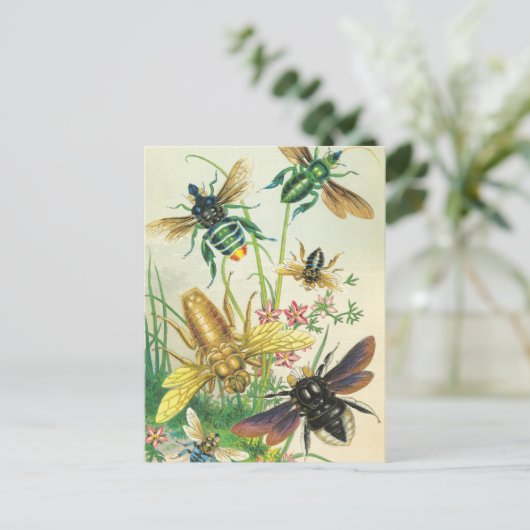 Een buzz van mooie bijenBriefkaarten Briefkaart (Staand voorkant)