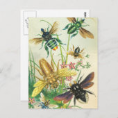 Een buzz van mooie bijenBriefkaarten Briefkaart (Voorkant / Achterkant)