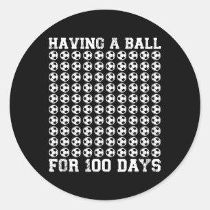 Een Byll voor 100 dagen schoolvoetbal 100e Ronde Sticker