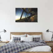 Een C-130 Hercules-piloot scant de horizon Canvas Afdruk (Insitu (Slaapkamer))
