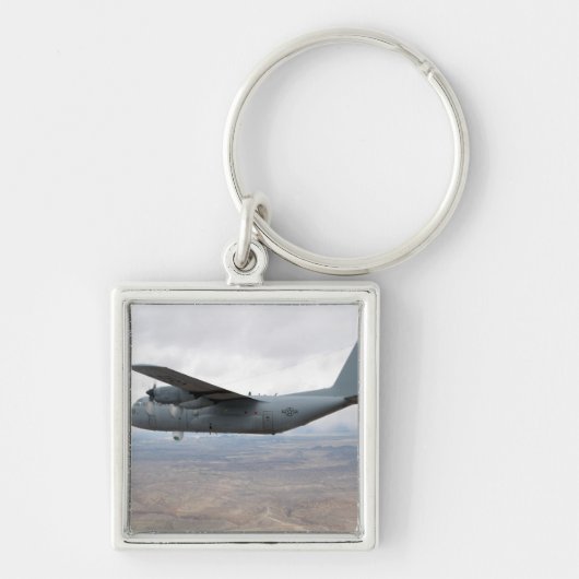 Een C-130 Hercules zwelt door de lucht Sleutelhanger (Voorkant)