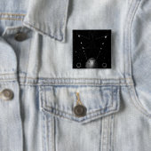 Een C-17 Globemaster III zit in een hangar Vierkante Button 5,1 Cm (In situ)