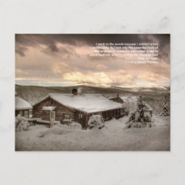 Een Cabin Snug in de bergen: Thoreau Briefkaart