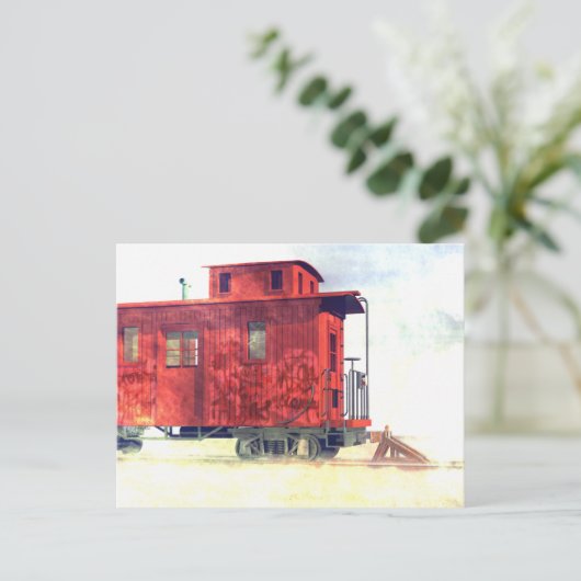 Een cabine aan het einde van de lijn briefkaart (Staand voorkant)