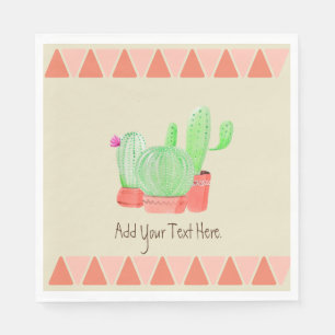Een Cactus Trio Papieren Servet