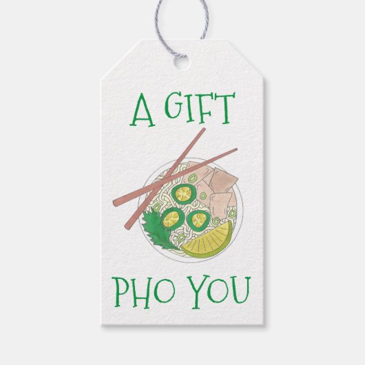 Een cadeau-soep (voor) je Vietnamese soep-soep Cadeaulabel (Voorkant)