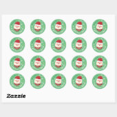 Een cadeau van de Kerstman Cute Kerststicker Ronde Sticker (Vel)