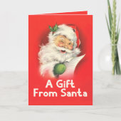 Een cadeau van de Kerstman Oudheid Kaart (Voorkant)