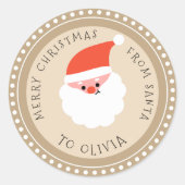 Een cadeau van Santa Cute Santa Kerst sticker (Voorkant)