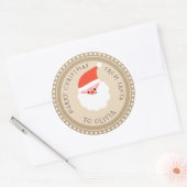 Een cadeau van Santa Cute Santa Kerst sticker (Envelop)