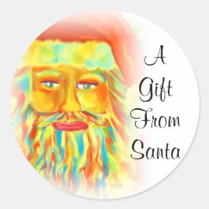 Een cadeau van Santa Gift Stickers