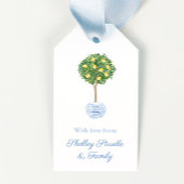 Een cadeau van: Sunny Lemon Tree Topiary Spring Cadeaulabel