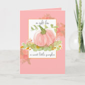 Een cadeau voor Baby Sweet Little Pumpkin Pink Flo Kaart (Voorkant)