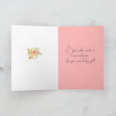 Een cadeau voor Baby Sweet Little Pumpkin Pink Flo Kaart (Binnen)