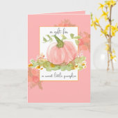 Een cadeau voor Baby Sweet Little Pumpkin Pink Flo Kaart (Gele Bloem)
