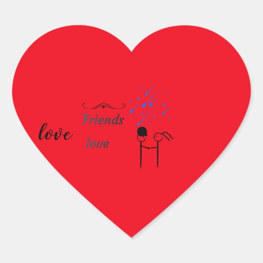 Een cadeau voor een goede vriend hart sticker (Voorkant)