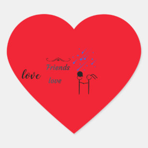 Een cadeau voor een goede vriend hart sticker