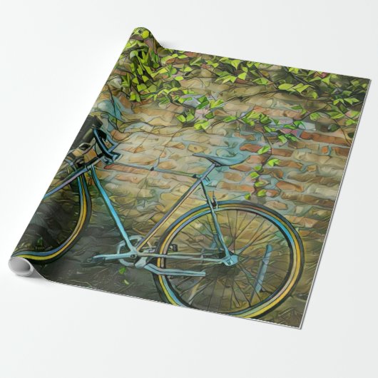 Een cadeau voor een mountainbiking cadeaupapier (Uitgerold)