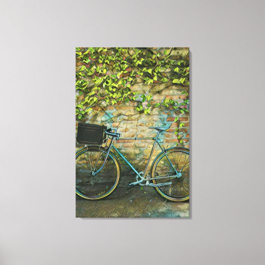 Een cadeau voor een mountainbiking canvas afdruk (Voorkant)