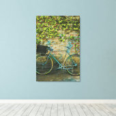 Een cadeau voor een mountainbiking canvas afdruk (Insitu (Houten vloer))
