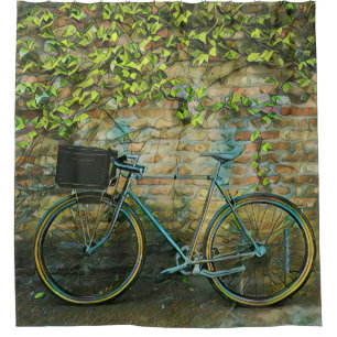 Een cadeau voor een mountainbiking douchegordijn