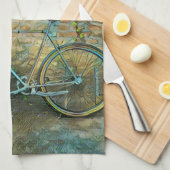 Een cadeau voor een mountainbiking theedoek (Quarter Fold)