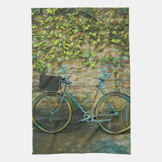 Een cadeau voor een mountainbiking theedoek (Verticaal)