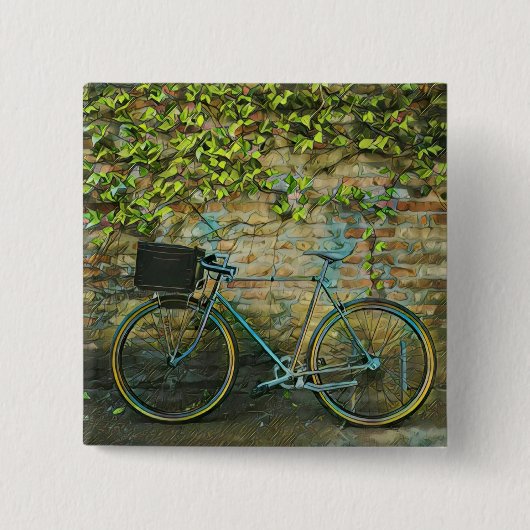 Een cadeau voor een mountainbiking vierkante button 5,1 cm (Voorkant)