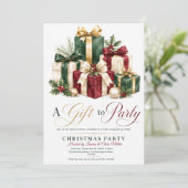 Een cadeau voor het kerstfeest kaart (Staand voorkant)