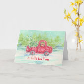 Een cadeau voor je kerstrood Wenskaart Kaart (Gele Bloem)