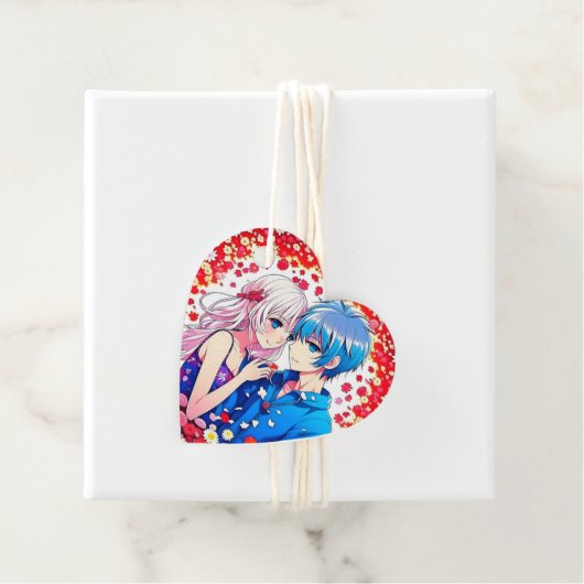 Een cadeau voor jou | Anime bruiloft Bedankjes Labels (In situ)