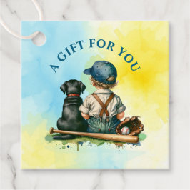 Een cadeau voor jou | Baby shower met honkbalthema Bedankjes Labels