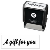 Een cadeau voor jou Fancy Calligraphy Bloemmotief  Zelfinktende Stempel (In situ)