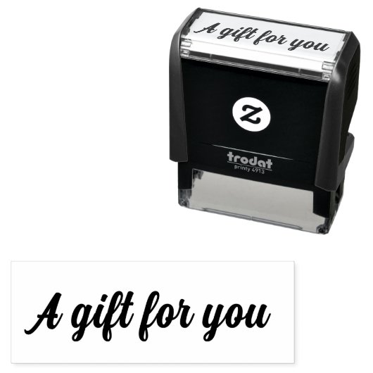 Een cadeau voor jou Fancy Calligraphy Bloemmotief  Zelfinktende Stempel (In situ)